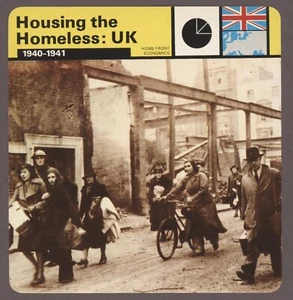 Housing the Homeless: UK  Edito Service Card Second World War II Economics   - Picture 1 of 1