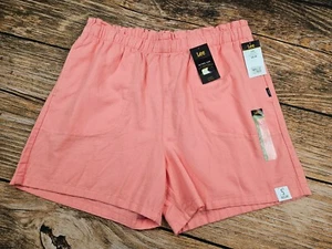 NUEVO CON ETIQUETAS LEE Ultra Lux Algodón/Lino Tickle Me Peach Mujer 16 M Pantalones Cortos Pull On - Imagen 1 de 11
