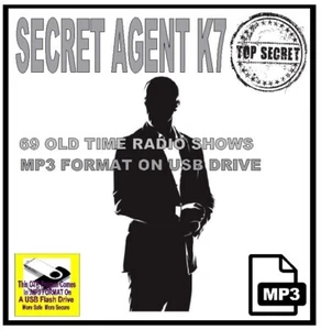 SECRET AGENT K7 69 Select Oldtime Radio Shows OTR MP3 On USB Flash Drive - Imagen 1 de 10