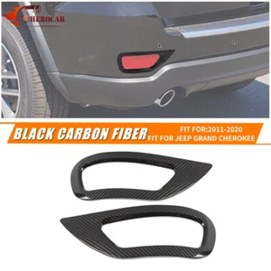 Cubiertas de faros antiniebla traseros de fibra de carbono para Jeep Grand Cherokee 11+ accesorios - Imagen 1 de 10