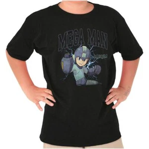 Mega Man Video Game Vintage Varsity Sparks Youth Crewneck T Shirts Boy or Girl - Picture 1 of 7