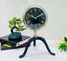 Marine Arts Table clock on Aluminum Tripod Clock, Decorative Desk Clock