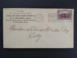 Ohio: Cleveland 1894 Chicago, Rock Island & Pacific Railroad Cover - Bild 1 von 2