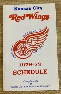 1978-79 Kansas City Red Wings Hockey Zeitplan - Bild 1 von 5