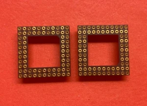 2 Pcs 68 / 72 pin 11x11 PGA IC Socket Gold for Intel 80286 Motorola 68000 - Picture 1 of 2