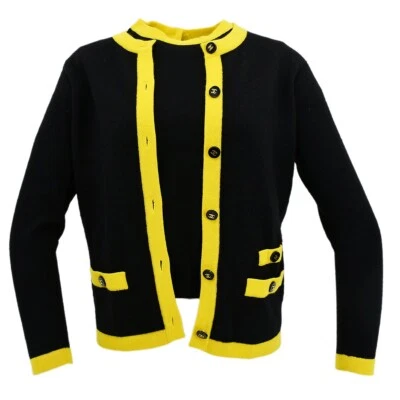 Chanel Ensemble Cardigan Short Sleeve Top Black 94A #36 172968 - Image 1 of 4