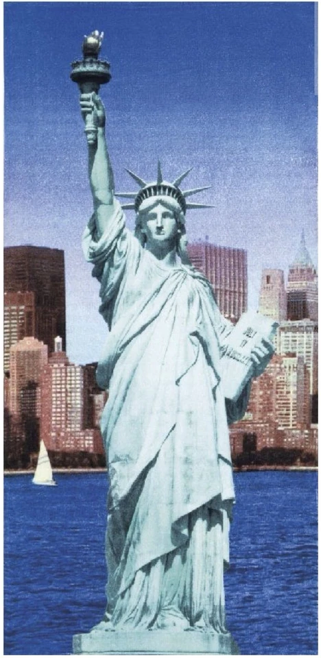 Toalla de playa de terciopelo Estatua de la Libertad de 30" x 60" Foto 1 de 1