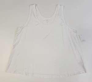 DAILY THREAD Women's White Tank Top Size 1X Scoop Neck Rayon NWT - Picture 1 of 3
