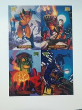 1994 Marvel Masterpiece 4 Card Uncut Promo Sheet Wolverine, Venom, War Machine