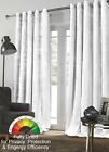 Crushed Velvet Eyelet Curtains Readymade Ring Top Lined Pair Bling Tie Backs