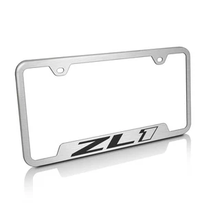 Chevrolet Camaro ZL1 Brushed Stainless Steel 50 States License Plate Frame - Picture 1 of 5