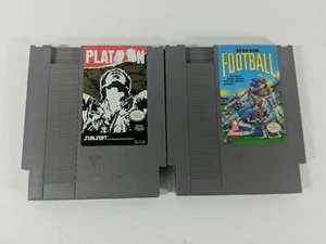 Lot Of 2 Nintendo NES Games Play Action Football Platoon - Picture 1 of 5