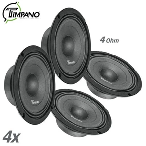 4x Timpano flache Halterung 8" Auto Lautsprecher 2800 Watt TPT-MB8-4 SLIM 4 Ohm Midbass - Bild 1 von 8