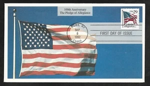 #2593 29c Flag - I Pledge Allegiance - Mystic FDC Booklet Single - Picture 1 of 2