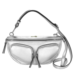 TASCHENHERZ Damen Umhängetasche Gürteltasche Kunstleder weiß 31 x 20 x 6cm NEU - Bild 1 von 7