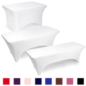 Fitted Spandex Stretch Fabric Tablecloth Cover - Picture 1 of 28