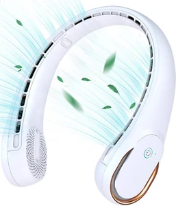 Neck Fan, Neck Fans Portable Rechargeable, Upgrade 360° Air Outlet, Super Quiet, - Picture 1 of 12
