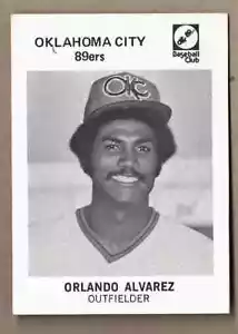 Tarjeta de Oklahoma City 89ers Orlando Álvarez 1978 - número de montaje - envío gratuito - Imagen 1 de 2