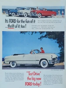 1950 vintage Ford convertible print ad. It's Ford for the fun of it - Picture 1 of 1