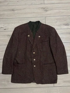 Men's Vintage Wool Tweed Lodenfrey National Trachten Jacket Blazer sz 54 48in - Picture 1 of 10