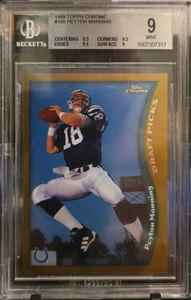 1998 Topps Chrome 165 Peyton Manning Rookie BGS 9 - Picture 1 of 3