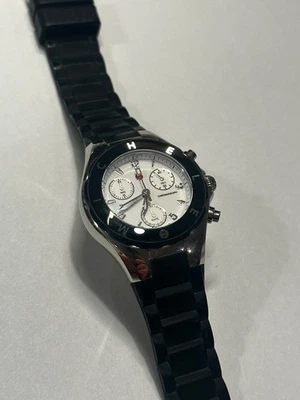 Reloj Michele Tahitian Jelly Bean cronógrafo esfera blanca para mujer MWW12D000002 Foto 1 de 4