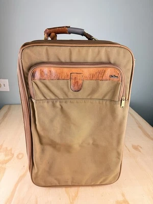 HARTMANN 滚动服装袋软边尼龙皮革装饰行李箱棕色 — 第 1/4 张图片