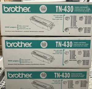 Brother TN430 Black Toner Cartridge *Qty 3* NEW - Picture 1 of 3