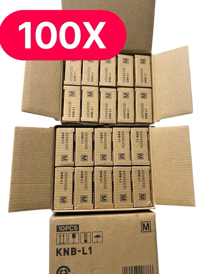 100 PCS Kenwood KNB-L1 Li-Ion Battery Pack 2000 mAh for NX-5000 5200 5300 5400