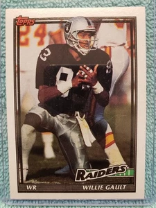 1991 TOPPS WILLIE GAULT #94 LOS ANGELES RAIDERS  - Foto 1 di 4