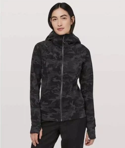 Sudadera con capucha de buceo Lululemon Athletica cremallera completa camuflaje ajustada polar para mujer talla 6 - Imagen 1 de 6