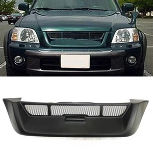 Matte Black Front Bumper Grille Mesh For Honda CR-V 06.1997-2001 98 Fiberglass - Picture 1 of 11