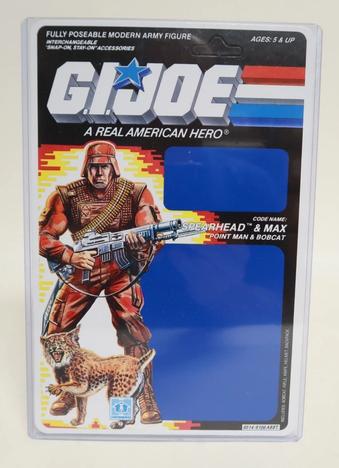 Gi Joe SPEARHEAD & Max Action Figure 3 3/4 MOC Hasbro VGC 1987