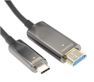 100ft USB 3.2 Gen2 Type-C Male to HDMI 18GB 4K@60Hz Fiber Optic/Hybri Cable - Picture 1 of 2