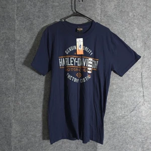 Harley Davidson of Korea Busan T-Shirt Grafica Blu Navy Uomo Moto Grande - Foto 1 di 12