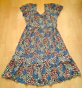 Simply Be Stretch Colour Floral Short Sleeve Soft Maxi Dress Size 26-28(BNWOT) - Picture 1 of 9