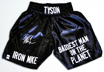 Mike Tyson Signed Boxing Trunks JSA & Tyson Hologram Authentic Iron Mike - Image 1 of 2