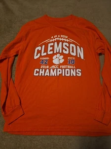 CAMISETA MANGA LARGA NCAA CLEMSON TIGERS 2018 ACC CHAMPIONS TALLA MEDIANA - Imagen 1 de 3