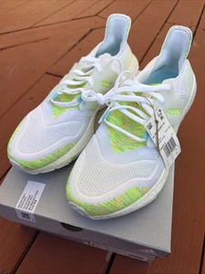 Mens Size 11.5 - adidas UltraBoost 22 White Bliss Blue - Picture 1 of 7