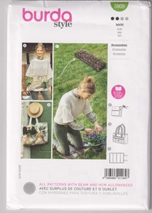 5909 BURDA - Gardening ACCESSOIRES: APRON BAG & Kneeling CUSHION - Picture 1 of 2