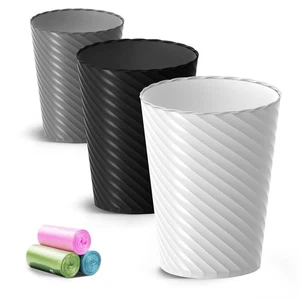 Papelera de baño, paquete de 3 botes de basura pequeños de 1,8 galones con bolsas de basura, baño... - Imagen 1 de 8