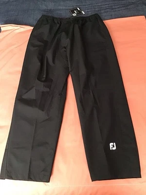 FOOTJOY DRYJOYS HYDROLITE WATERPROOF GOLF RAIN PANTS MEN-2XL BLACK New With Tags - Image 1 of 4