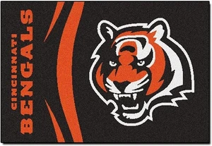 Cincinnati Bengals Floor Mat Area Rug, 20x30 Inch, Nylon, Anti-Skid Backing - Picture 1 of 5