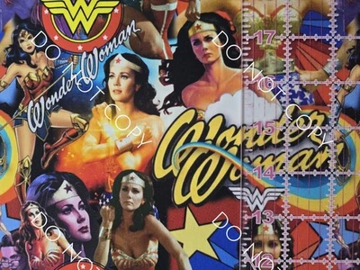 Tela tejida 100 % algodón personalizada programa de televisión Wonder Woman por 1/4 yarda 9x56  Foto 1 de 2