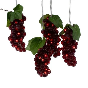 Kurt Adler 22' 100-Light Burgundy Grape Cluster LED Light Set AD1013BURG - Picture 1 of 5