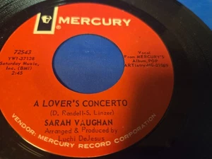 Sarah Vaughan – A Lover's Concerto / First Thing Every Morning - 7" VINYL SINGLE - Picture 1 of 3