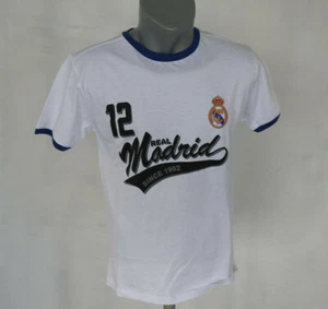 Real Madrid FAN T-Shirt White #12 Official Product Size M BNWT 100% Cotton - Picture 1 of 7
