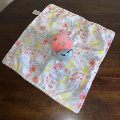 "Manta Carters Just One You Lady Bug Baby Lovey 13"" Insectos Floral Coral Rosa" Foto 1 de 4