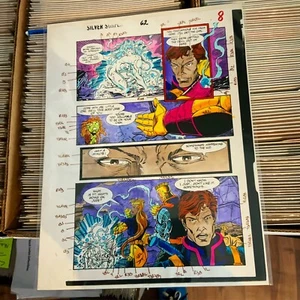 Silver Surfer Original Comic Book Art Color Test Page 90s - Picture 1 of 4