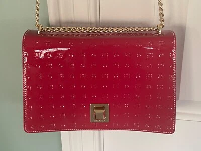 Arcadia NEW Red Laila Made in Italy Patent Leather Crossbody Shoulder Bag,NWT - Image 1 of 4